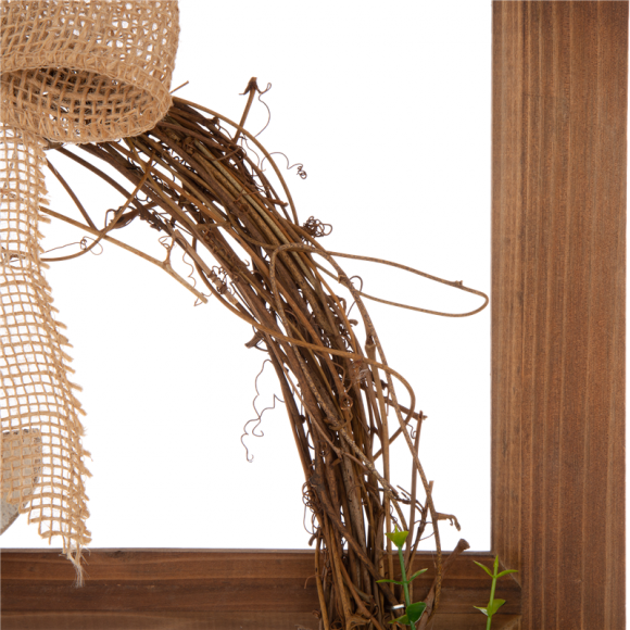 Glitzhome Glitzhome 18"H Wooden Frame Easter Wall Decor With Wreath