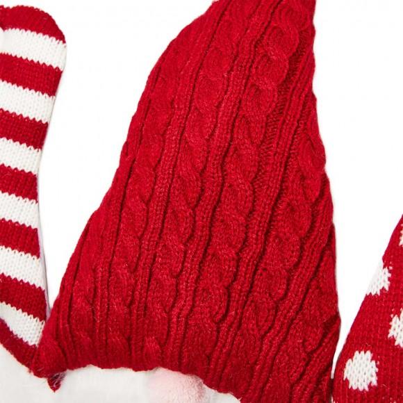 Glitzhome Glitzhome 18"L 3D Heavy Cotton Knitted Gnome Throw Pillow