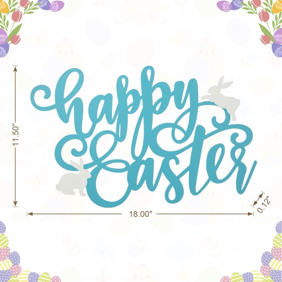 Glitzhome Glitzhome 18"L Easter Metal "Happy Easter" Door Hanger