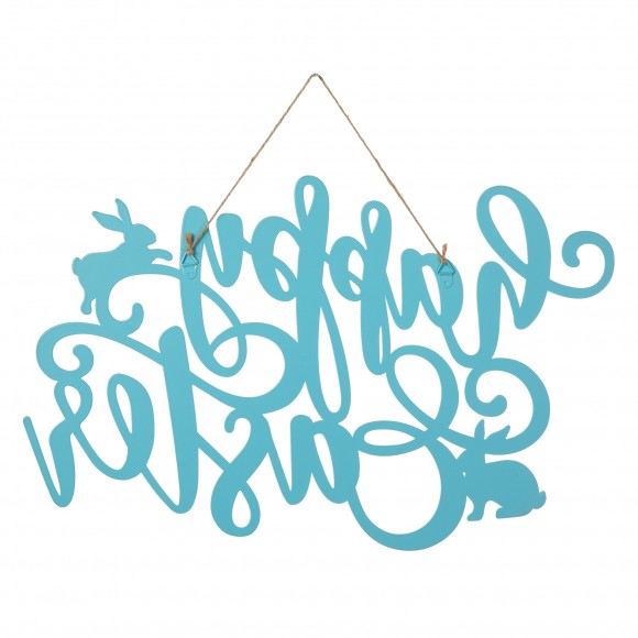 Glitzhome Glitzhome 18"L Easter Metal "Happy Easter" Door Hanger
