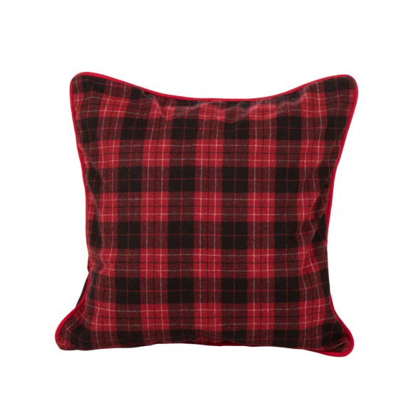 glitzhome Glitzhome 18"L Farmhouse Plaid Pillow Cover