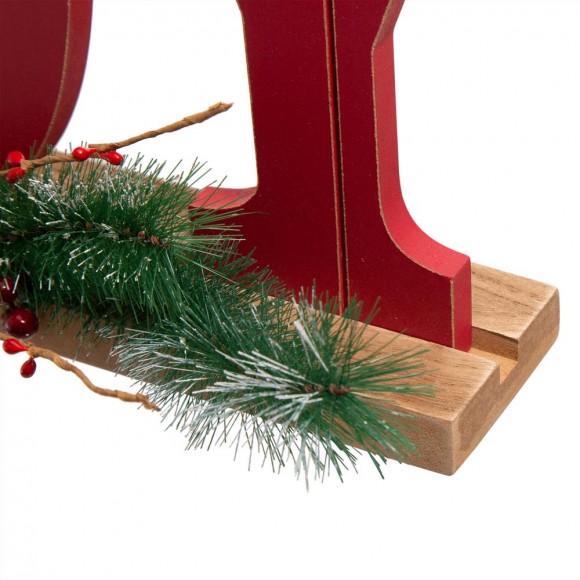 Glitzhome Glitzhome 18"L Wooden Christmas JOY Table Decor