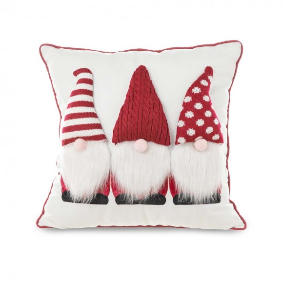 glitzhome Glitzhome 18" X 18" 3D Heavy Knitted Gnome Pillow