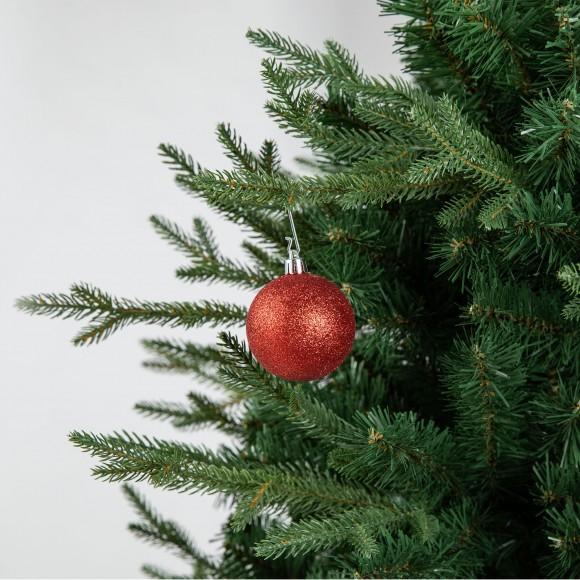 Glitzhome Glitzhome 18ct Christmas Whimsical Red & Green Deluxe Large Ornaments