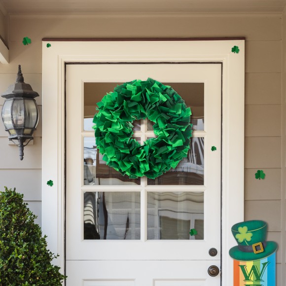 Glitzhome Glitzhome 19.25"D St.Patrick's Felt Wreath