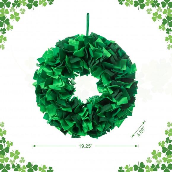 Glitzhome Glitzhome 19.25"D St.Patrick's Felt Wreath