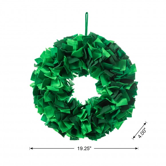 Glitzhome Glitzhome 19.25"D St.Patrick's Felt Wreath