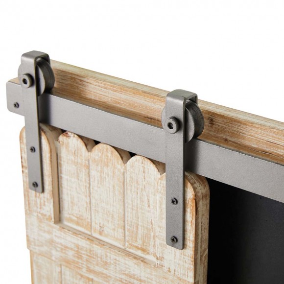 Glitzhome Glitzhome 19.75"H Farmhouse Wooden Chalkboard Barn Door Style Wall Decor