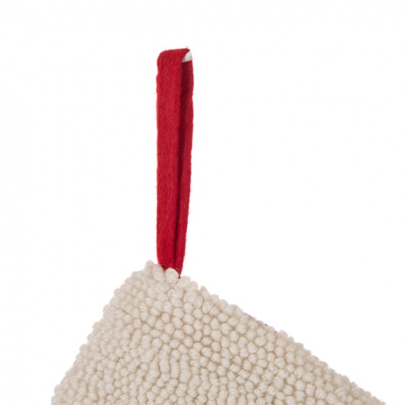 Glitzhome Glitzhome 19" Handmade Hooked Dog Christmas Stocking