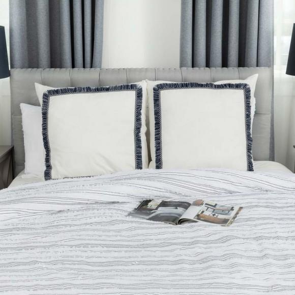 Glitzhome Glitzhome 2 Pack Indigo Dream Cotton Euro Sham Cover