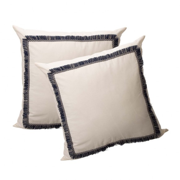 glitzhome Glitzhome 2 Pack Indigo Dream Cotton Euro Sham Cover
