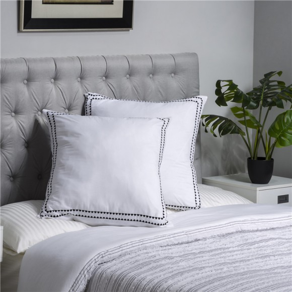 Glitzhome Glitzhome 2 Pack Rhythmic Melody Cotton Euro Sham Cover