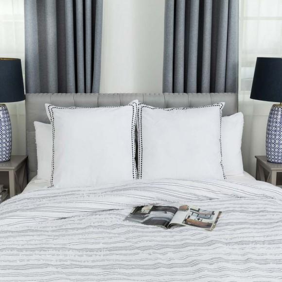 Glitzhome Glitzhome 2 Pack Rhythmic Melody Cotton Euro Sham Cover