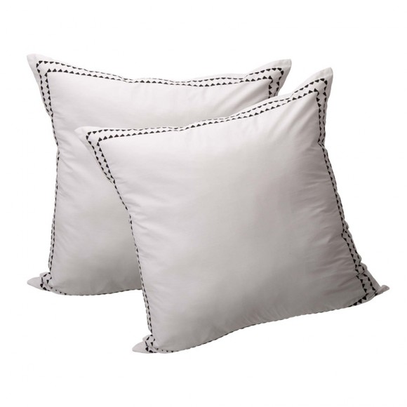 glitzhome Glitzhome 2 Pack Rhythmic Melody Cotton Euro sham Cover