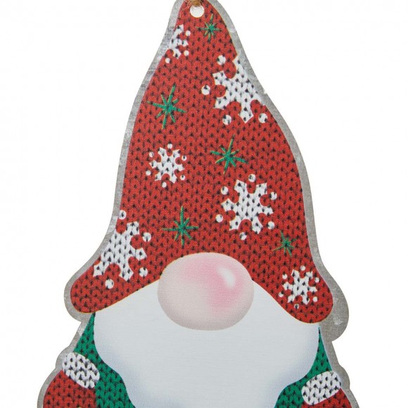 Glitzhome Glitzhome 2 Pk 72"L Metal Christmas Gnome Garland