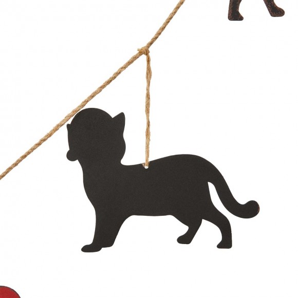 Glitzhome Glitzhome 2 Pk 72"L Metal Christmas Kitty Garland