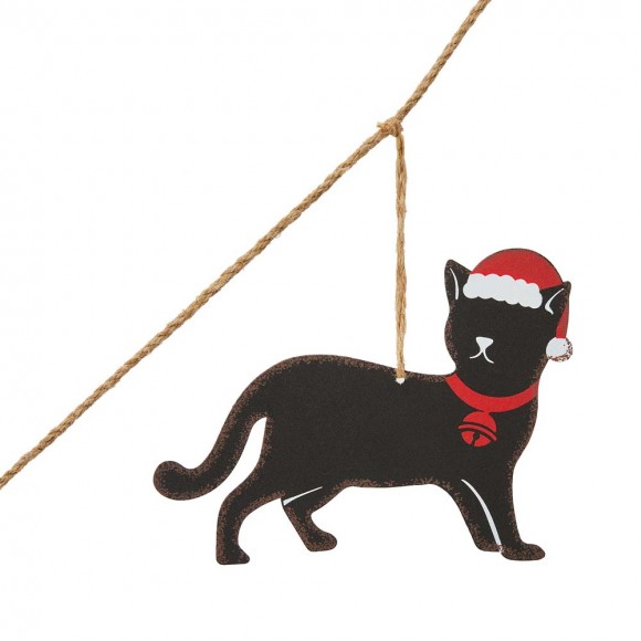 Glitzhome Glitzhome 2 Pk 72"L Metal Christmas Kitty Garland
