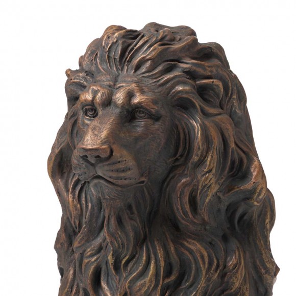 Glitzhome Glitzhome 20.5"H MGO Guardian Standing Lion Statue Set Of 2