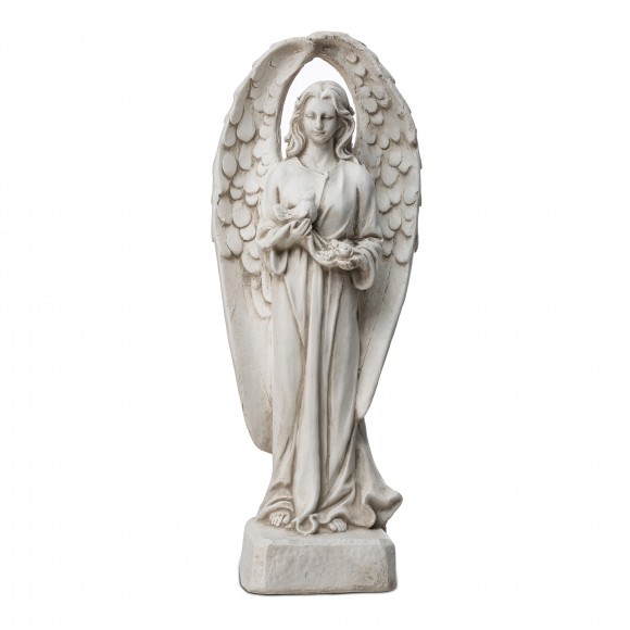 glitzhome Glitzhome 20.5"H MGO Standing Archangel Garden Statue