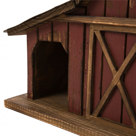 Glitzhome Glitzhome 20.67"L Extra-Large Rustic Wood Barn Birdhouse