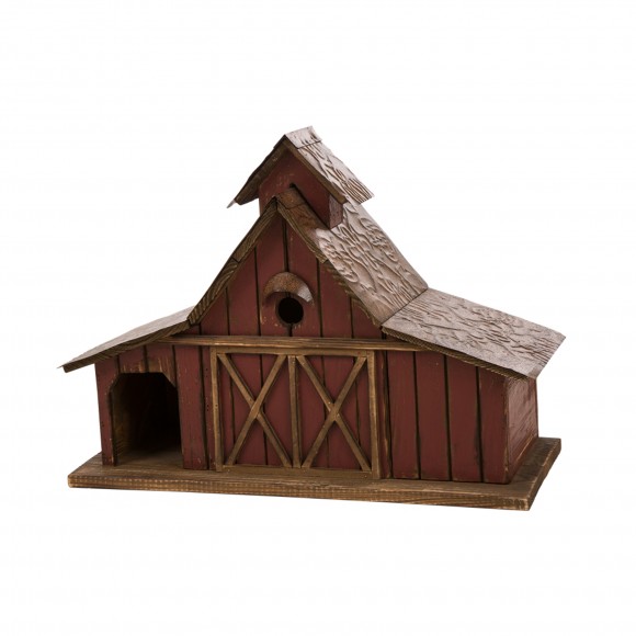 glitzhome Glitzhome 20.67"L Extra-Large Rustic Wood Barn Birdhouse