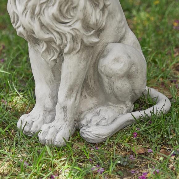 Glitzhome Glitzhome 20.75"H MGO White Guardian Sitting Statue