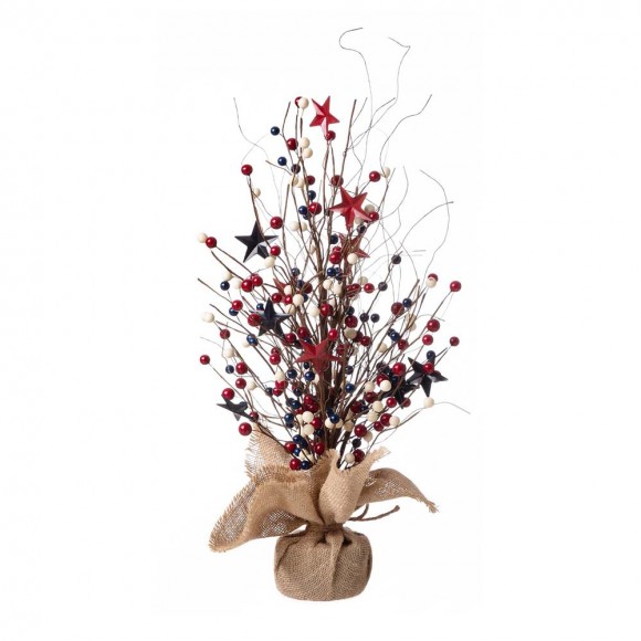 Glitzhome Glitzhome 20"H Americana Berry Table Tree