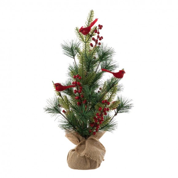 glitzhome Glitzhome 20"H Christmas Cardinal Table Tree Décor