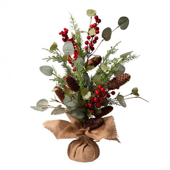 glitzhome Glitzhome 20"H Christmas Floral Table Tree Décor