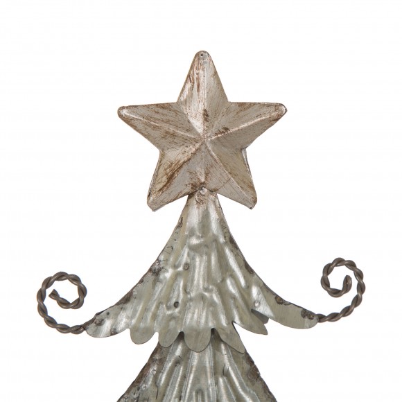 Glitzhome Glitzhome 20" H Galvanized Table Tree Christmas Home Decor