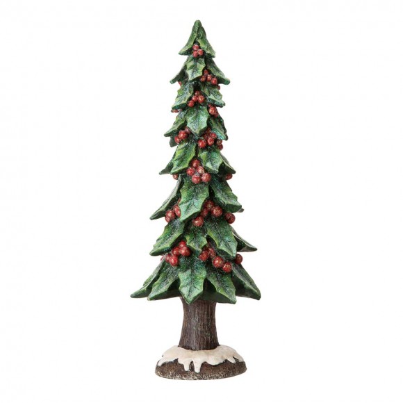 Glitzhome Glitzhome 20"H Resin Christmas Handcrafted Red Berry Table Tree Decor