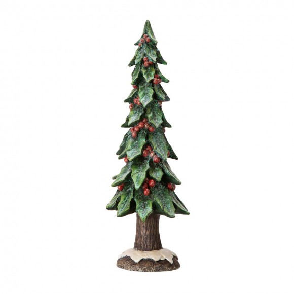 glitzhome Glitzhome 20"H Resin Christmas Handcrafted Red Berry Table Tree Decor