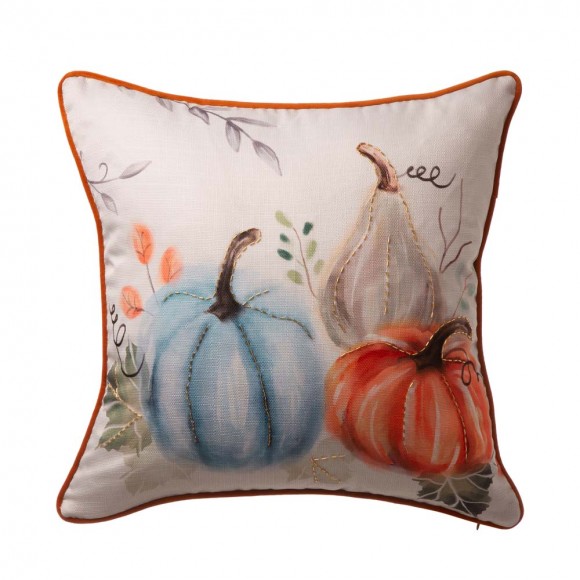 glitzhome Glitzhome 20"L*20"W Faux Burlap Pumpkin Pillow Cover