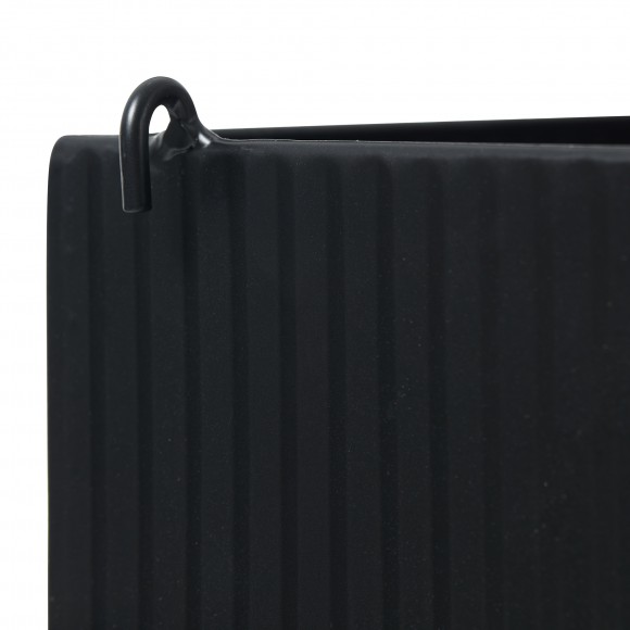 Glitzhome Glitzhome 20"L Black Metal Vertical Wall Planters Planter Stands (KD)