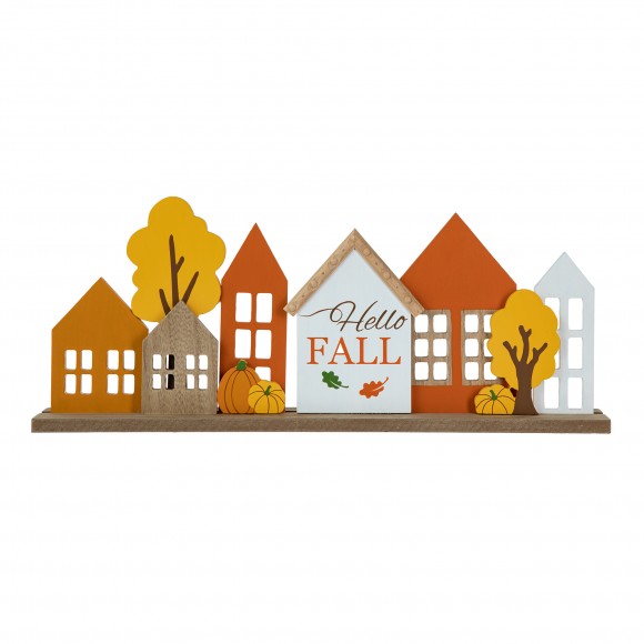 Glitzhome Glitzhome 20"L Fall Wooden House Table Décor
