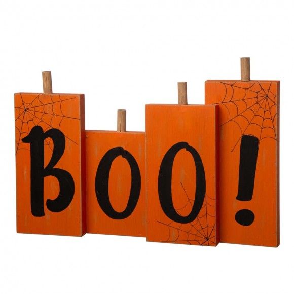 glitzhome Glitzhome 20"L Halloween Wooden Boo Standing Decor