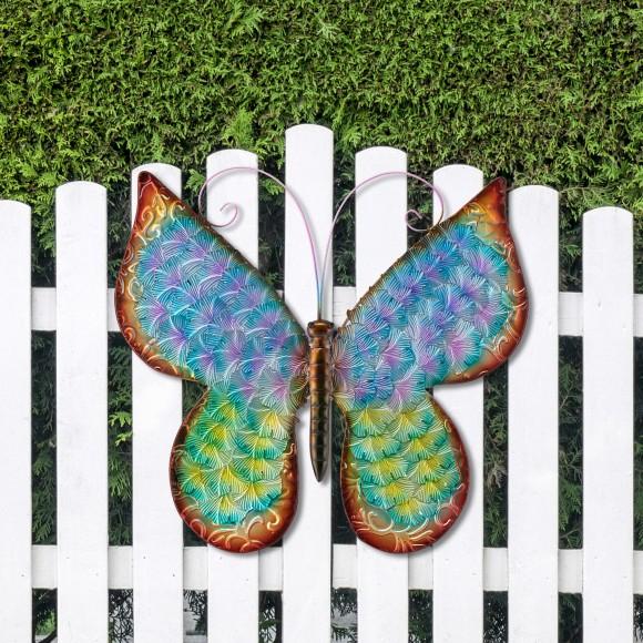 Glitzhome Glitzhome 20"L Metal Butterfly Wall Decor