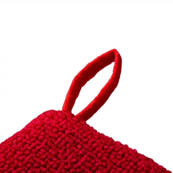 Glitzhome Glitzhome 21.00"L Cardinal Hooked Stocking