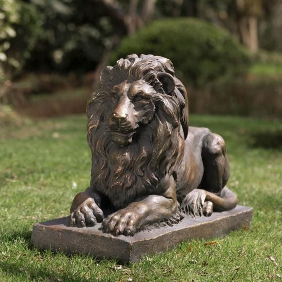 Glitzhome Glitzhome 21.75"L MGO Guardian Lying Lion Statue