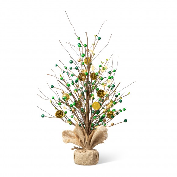 glitzhome Glitzhome 21"H Lighted St.Patrick's Gold Coin Table Tree