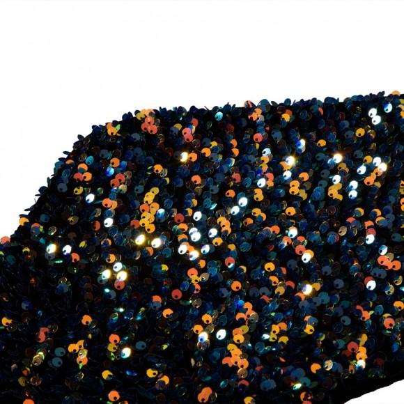 Glitzhome Glitzhome 21"L Navy Blue Sequin Christmas Stocking
