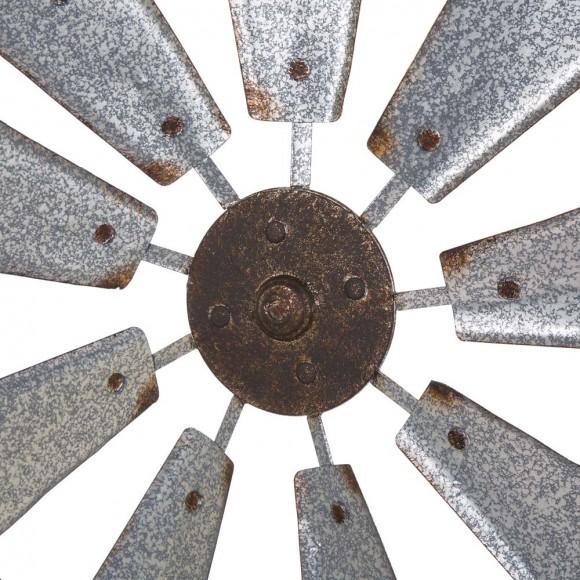 Glitzhome Glitzhome 22.05"D Farmhouse Metal Galvanized Wind Spinner Wall Décor