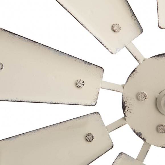 Glitzhome Glitzhome 22.05"D Vintage Beige Metal Wind Spinner Wall Décor