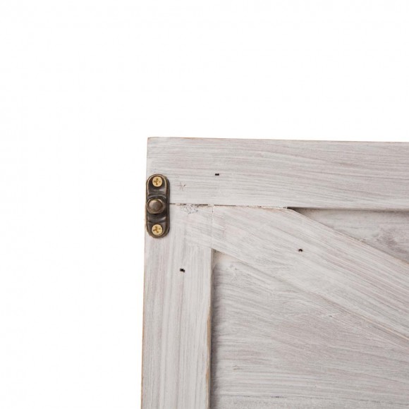 Glitzhome Glitzhome 22.09"L Washed White Wooden Christmas Tree Collar