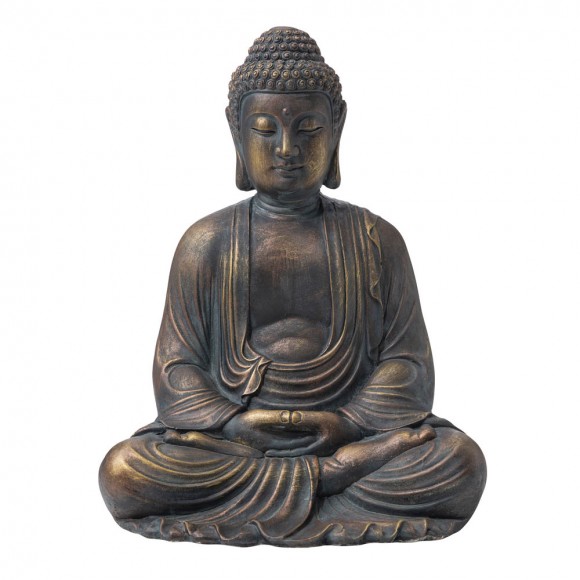 glitzhome Glitzhome 22.75"H MGO Meditating Buddha Statue