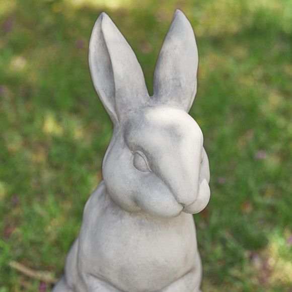 Glitzhome Glitzhome 22.75"H MGO White Standing Rabbit Statue