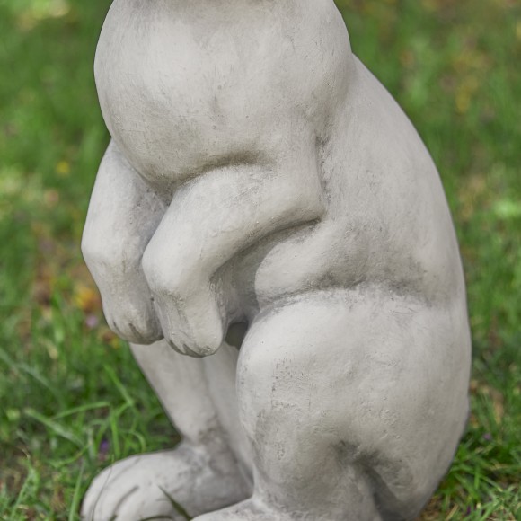 Glitzhome Glitzhome 22.75"H MGO White Standing Rabbit Statue