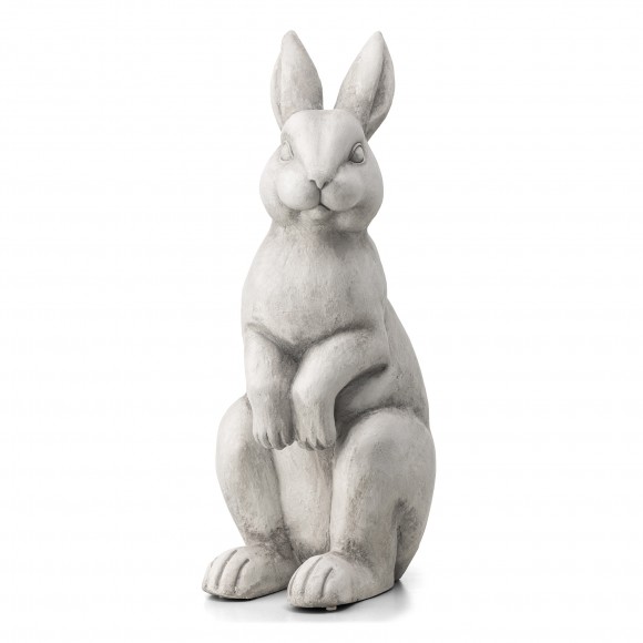 glitzhome Glitzhome 22.75"H MGO White Standing Rabbit Statue