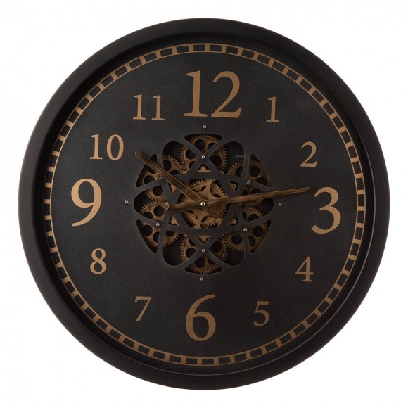 glitzhome Glitzhome 22.83"D Modern Oversized Metal Wall Clock with Moving Gears