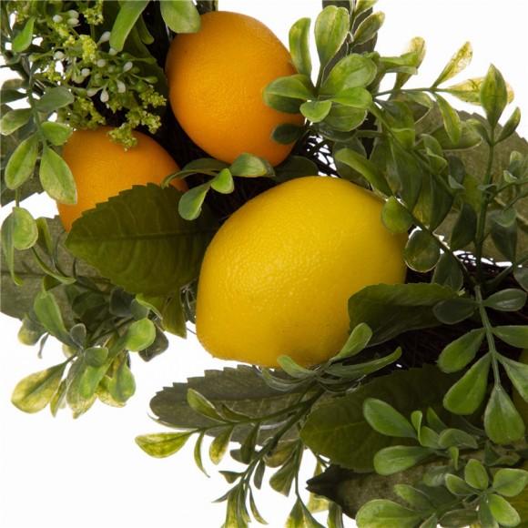 Glitzhome Glitzhome 22"D Artificial Greenery Lemon Wreath